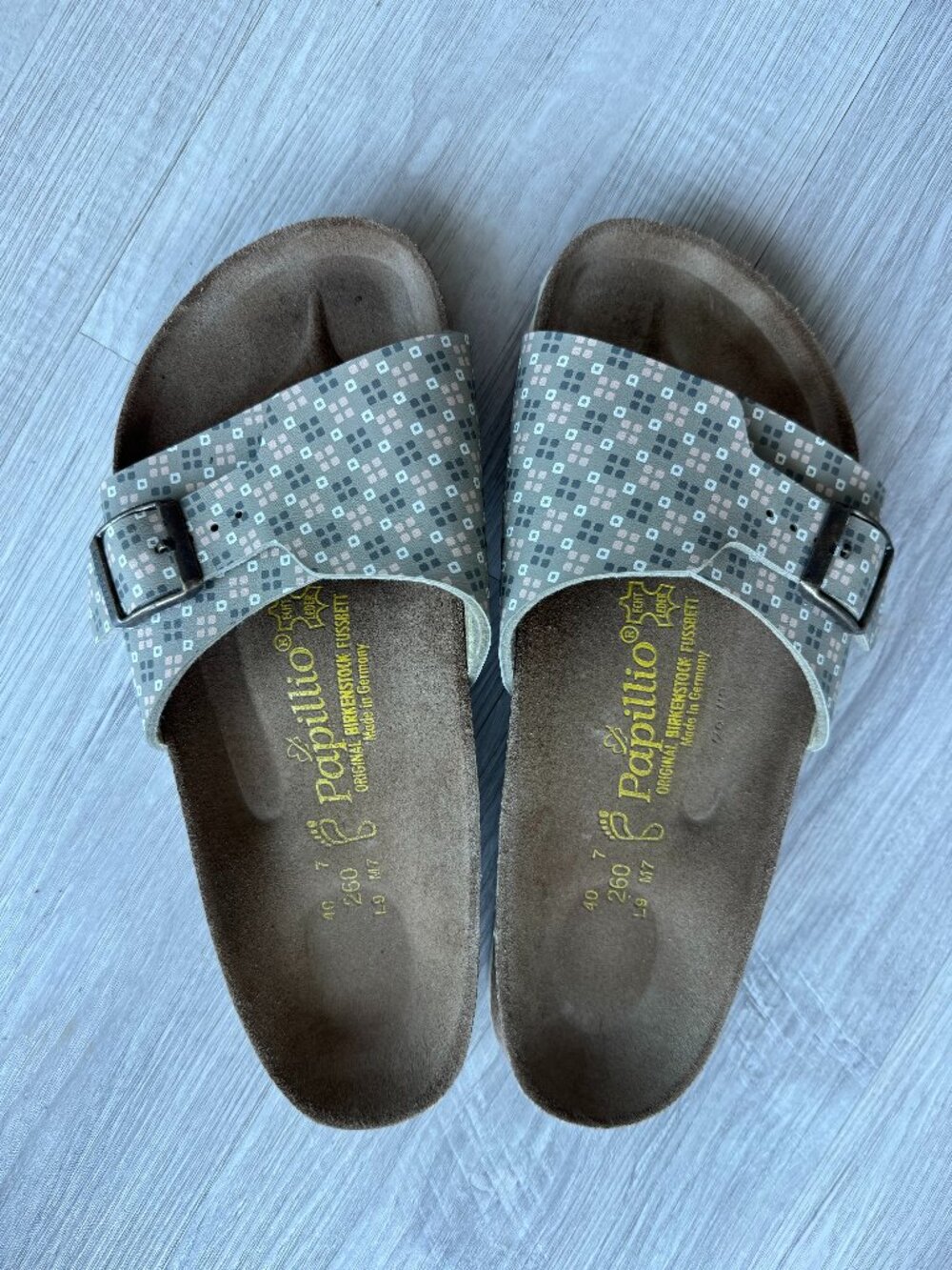 Birkenstock Papillio Catalina Sandals Geometric Print EU 40 US 9–9.5 - Picture 1 of 9